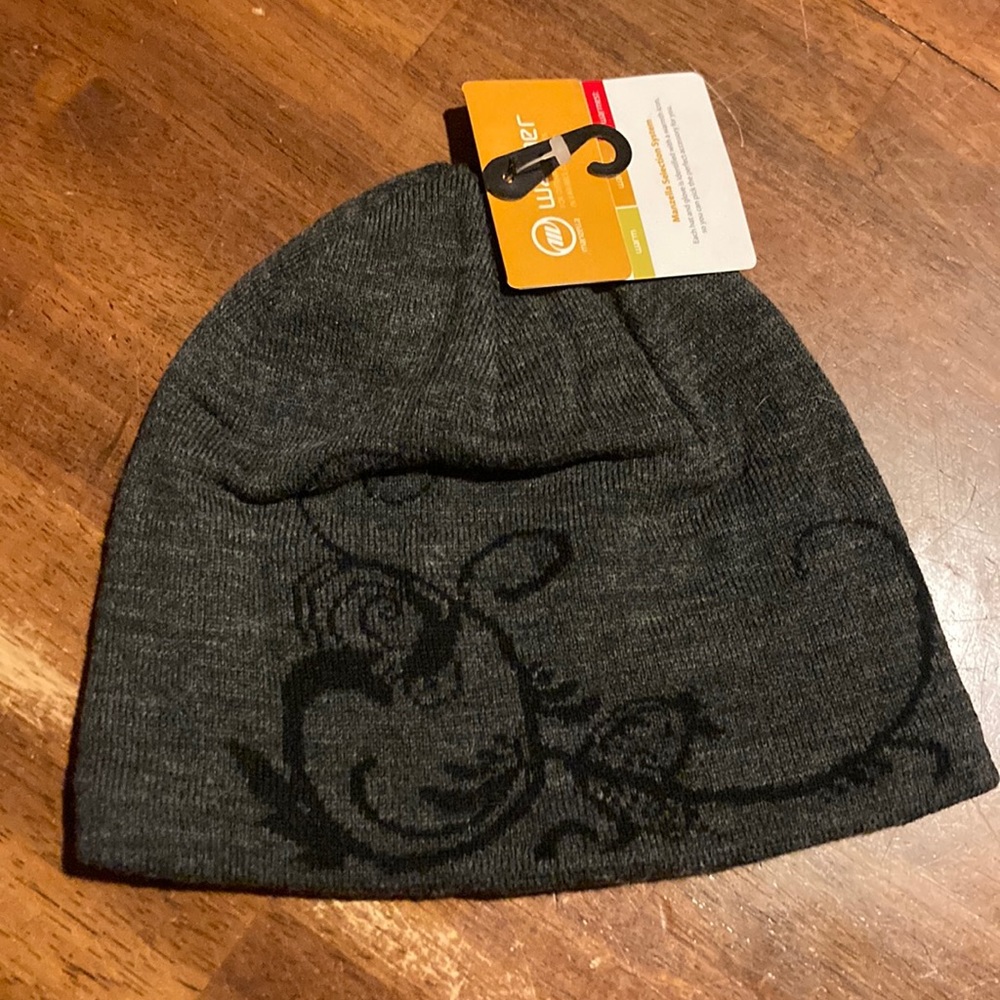 Manzella, dark grey and black hat, one size